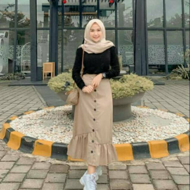 Jual #Jb-To.rok Zara Warna. Coklat Susu Bahan Twiscone Lp 82Cm Pjg 91Cm | Shopee Indonesia