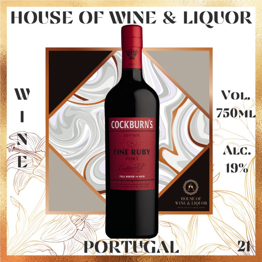 Jual Cockburns Fine Ruby 750 ml ( Sweet Port Wine ) Shopee Indonesia