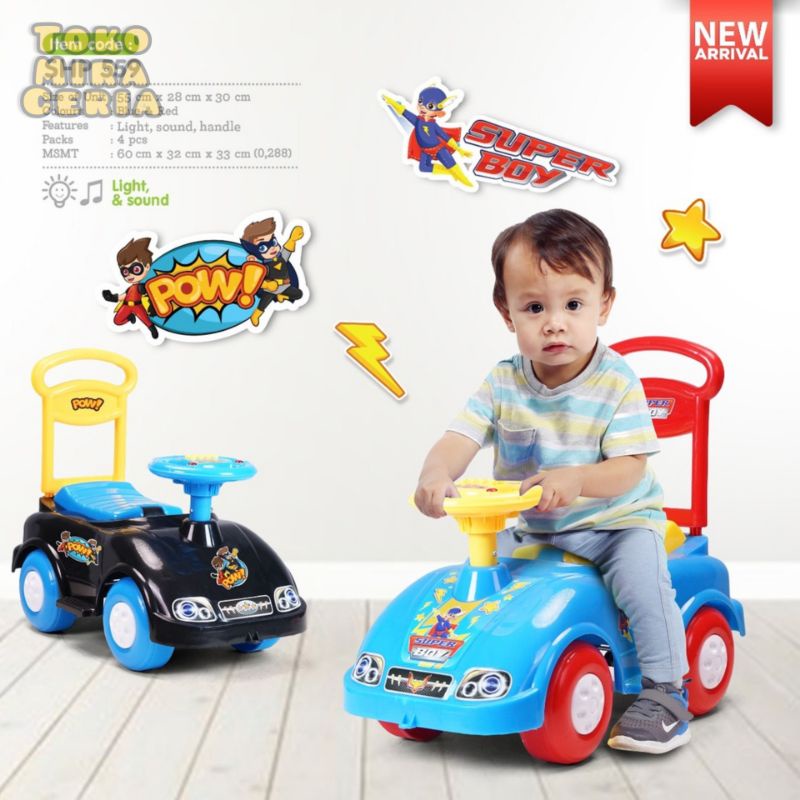 Jual New Arrival !! Mainan Mobil Anak Dorong Super Boy / Mobil-Mobilan Bisa Dinaiki | Shopee Indonesia