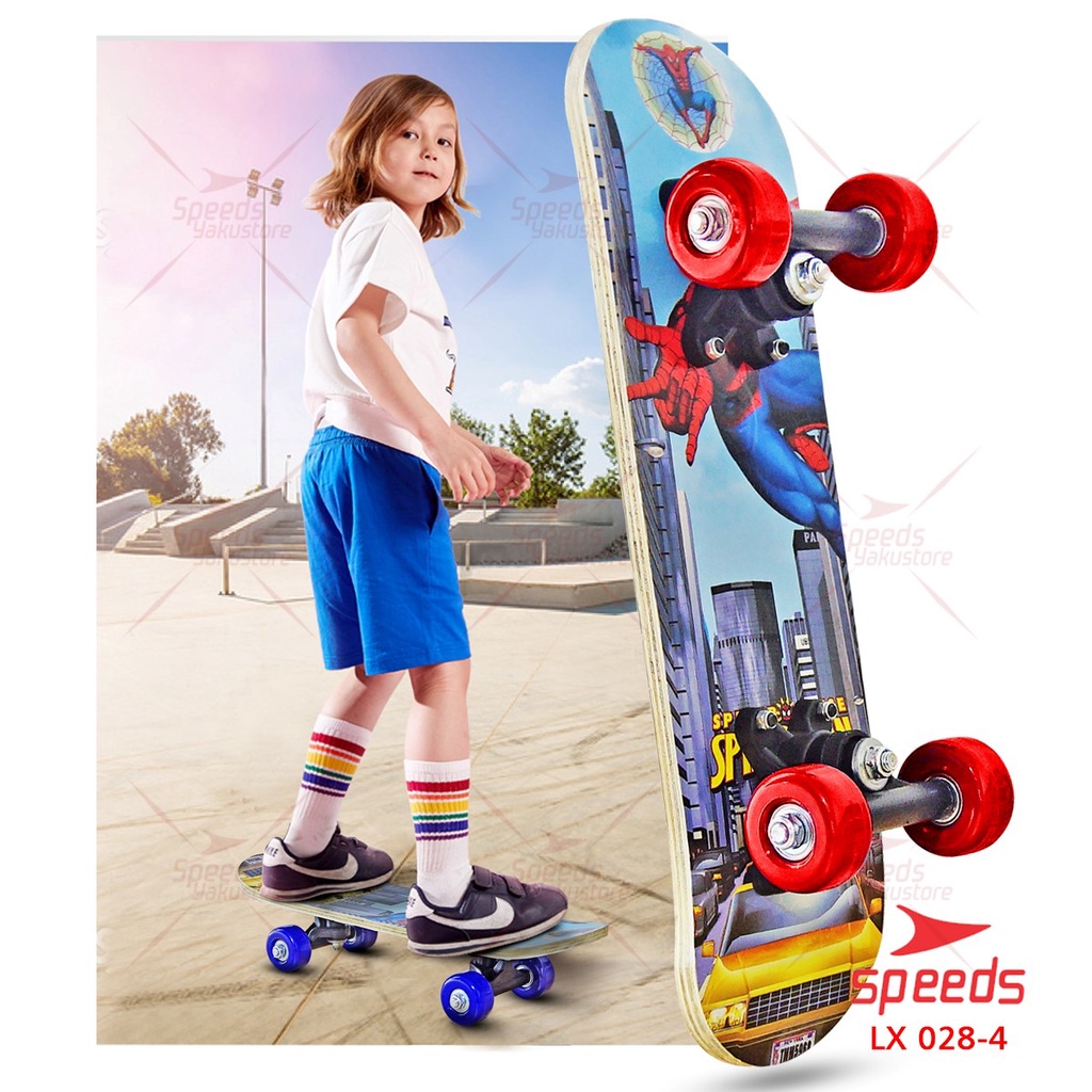 Jual Speeds Papan Skateboard Mainan Skateboard Anak Full Set Anak Kids Kayu Canada Papan Roda Pu 028-4 2406 | Shopee Indonesia