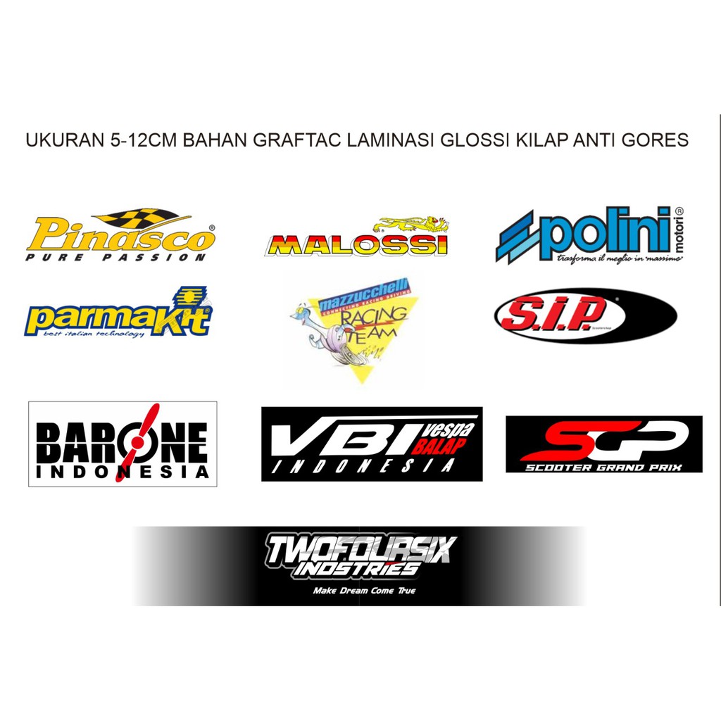 Jual Stiker Vespa Logo Racing Vbi | Shopee Indonesia