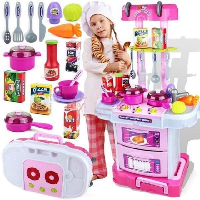 Jual Mainan Anak Perempuan Cewek Little Chef Kitchen Set Koper 3In1 Pink Alat Masak Masakan Dapur Edukasi Mainan Peran Pretend Play Hadiah Kado Ultah Ulang Tahun Anak Cewek Perempuan Model Terbaru Kekinian