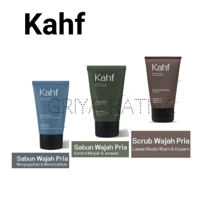 Jual Kahf Face Wash Sabun Wajah Pria 100Ml Original | Shopee Indonesia