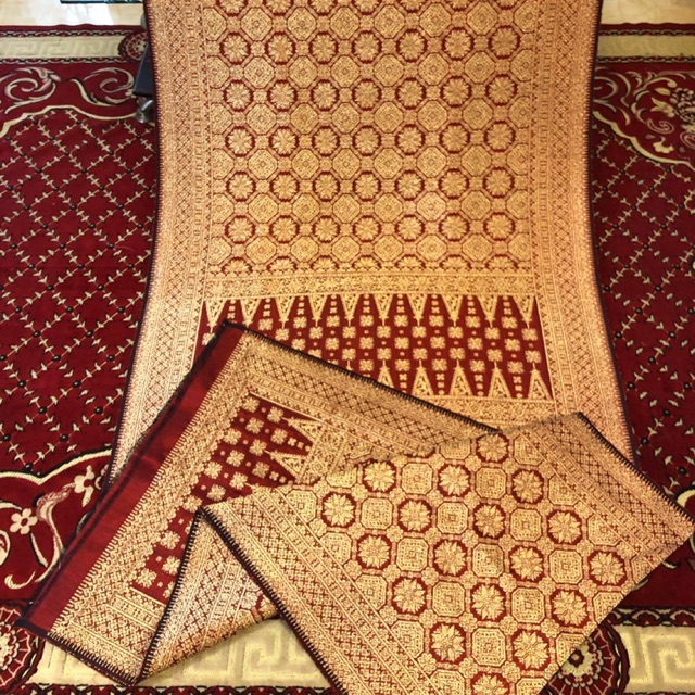 Jual Songket tenun LEPUS 1 BENANG / Songket Palembang Tenun Tangan.  Indonesia|Shopee Indonesia