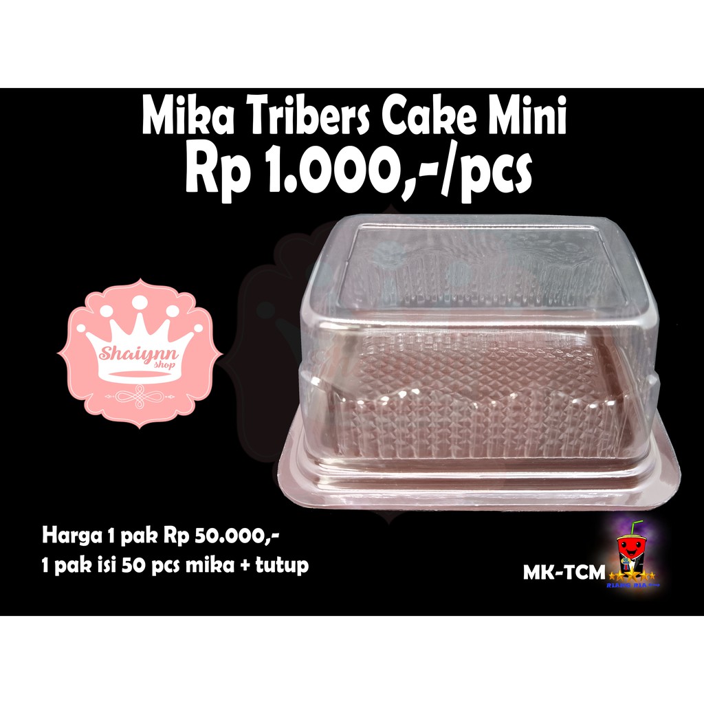 ISI 50 PCS MIKA KUE TART UK MINI + TUTUP BENING MIKA KUE BOLU BROWNIES