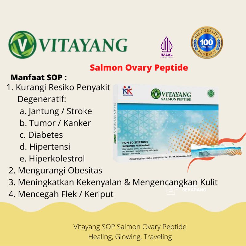 Jual Vitayang SOP Salmon Ovary Peptide (15 Sachet 3 gr) Shopee Indonesia