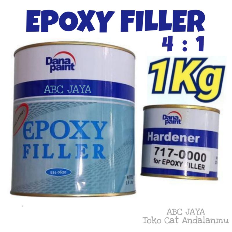 Jual Cat Duco Dana Paint Epoxy Filler 41 Hardener Epoksi Abu Poksi 1kg