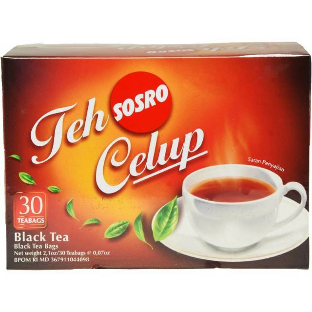 TEH CELUP SOSRO BLACK TEA ISI 30 TEABAGS Shopee Indonesia