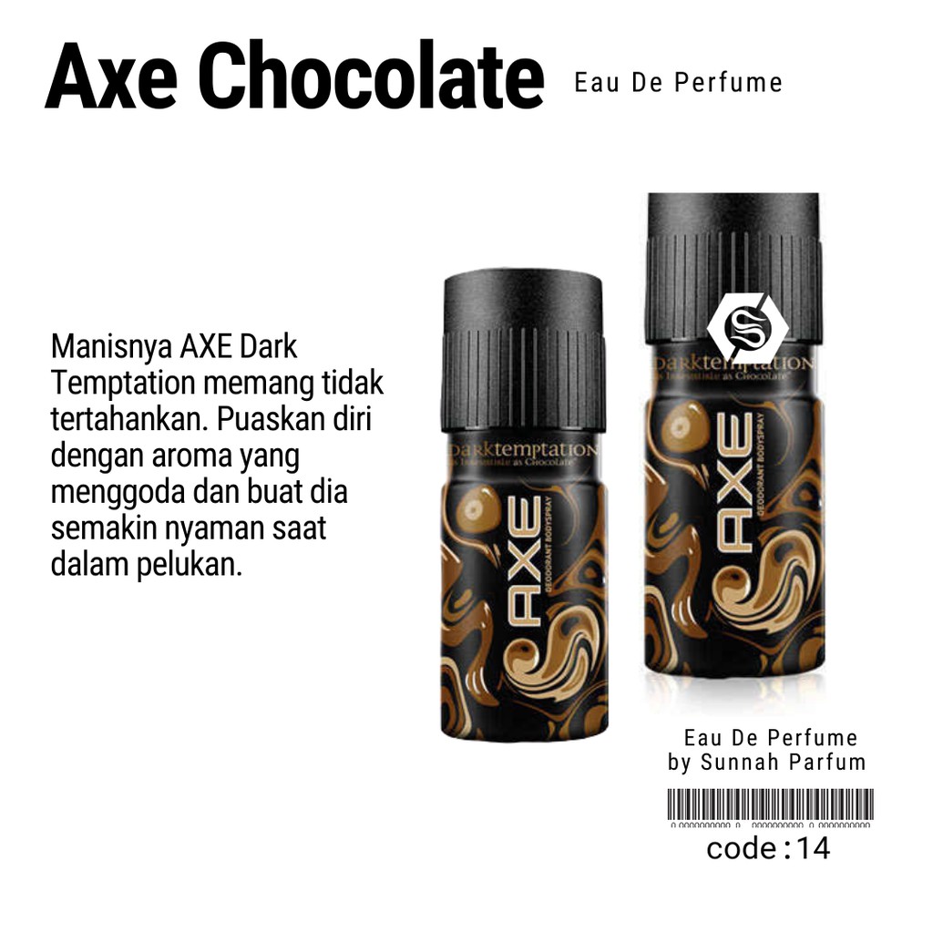 Jual Inspired Parfum Original Axe Chocolate - Axe Coklat Premium By Sunnah Parfum | Shopee Indonesia