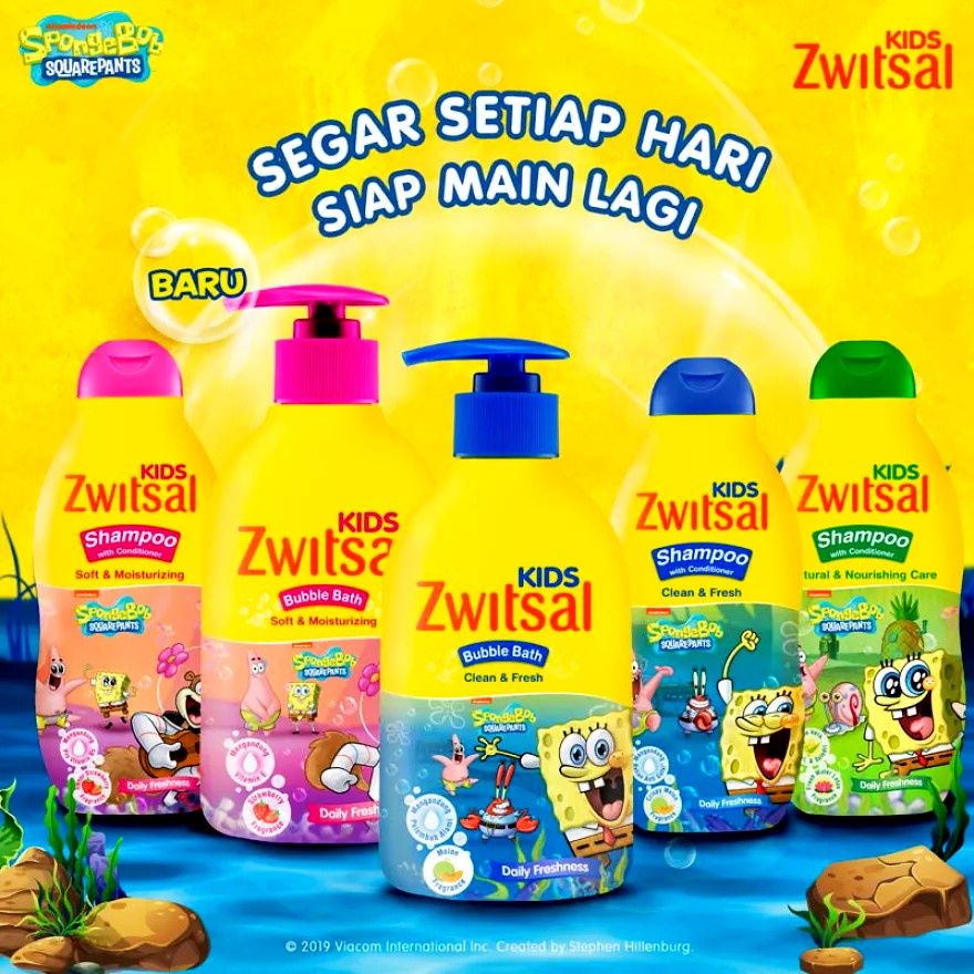 Jual ZWITSAL Kids Bubble Bath Clean & Fresh / 2in1 Hair & Body Wash