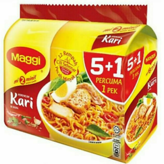 Premium Instant Noodles Mie Instan Rasa Kari Maggi Curry by Maggi