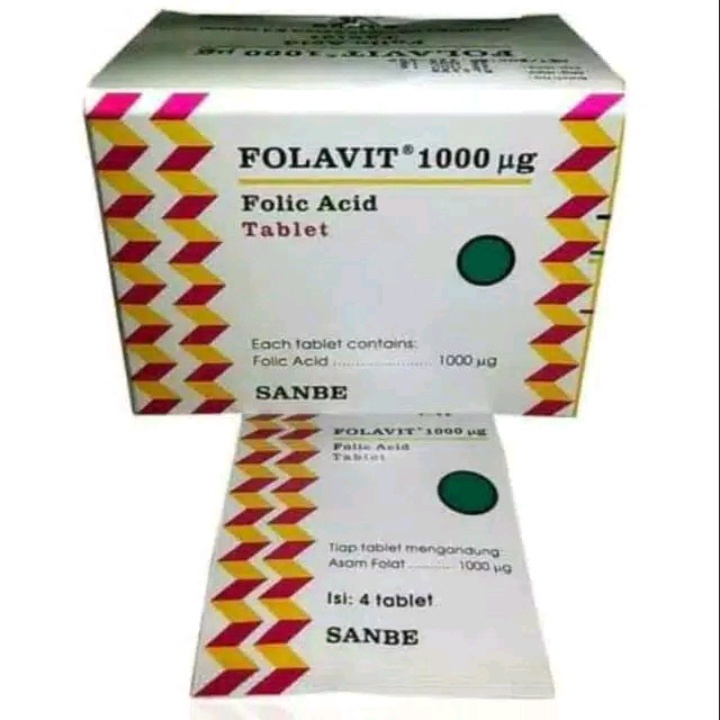 Jual Folavit 1 mg Folavit 1000 mcg HARGA STRIP asam folat 1000 mcg strip Shopee Indonesia