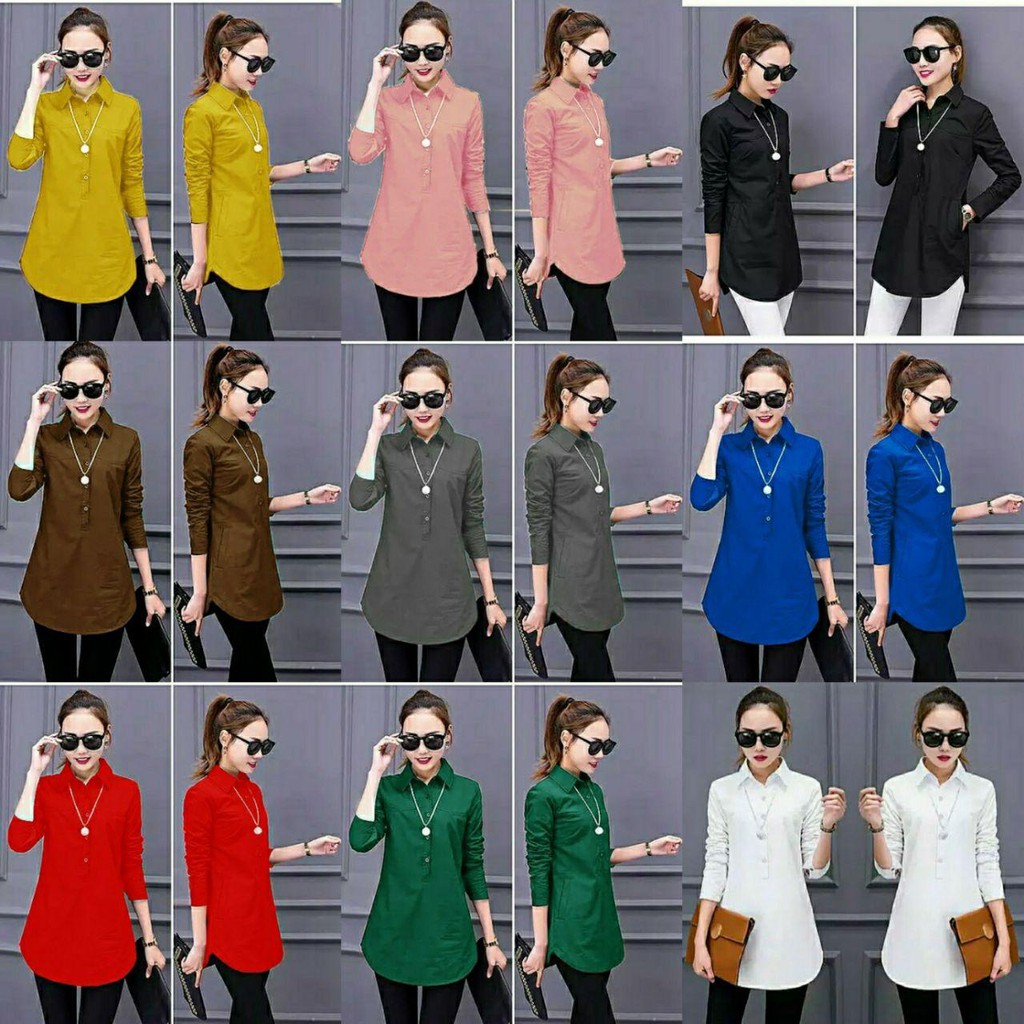 JU24 Hem Sovia 8WARNA / DM / Kemeja Kantor / Baju Kantor
