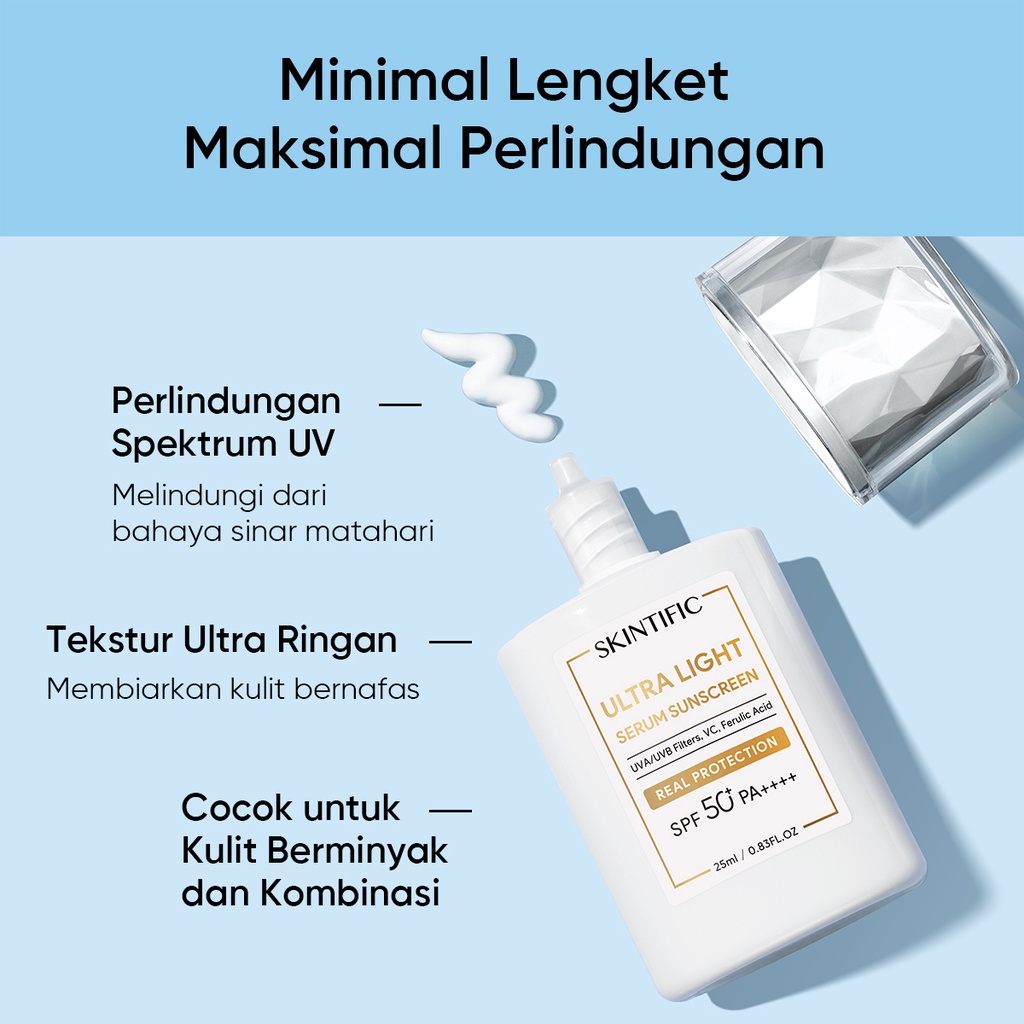 Jual SKINTIFIC Ultra Light Serum Sunscreen 25ml SPF50 PA++++ Sun
