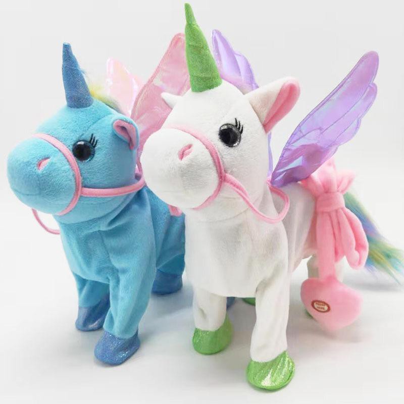 BONEKA UNICORN BISA JALAN & GOYANG DAN NYANYI / BONEKA