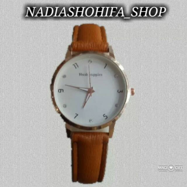 Jual Jam Tangan Cewek / Jam Tangan Wanita Tali Kulit Warna Coklat | Shopee Indonesia