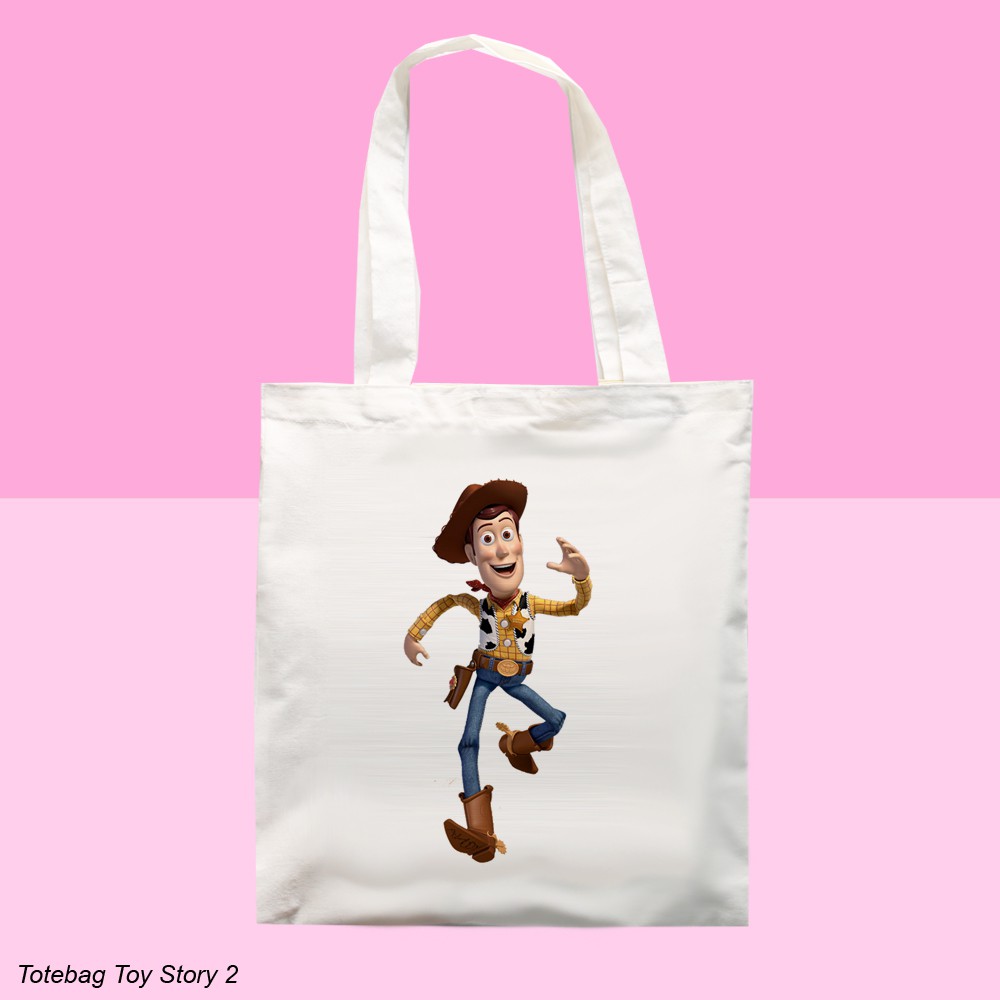 Jual Tote Bag Resleting Kanvas Toy Story 2 Shopee Indonesia