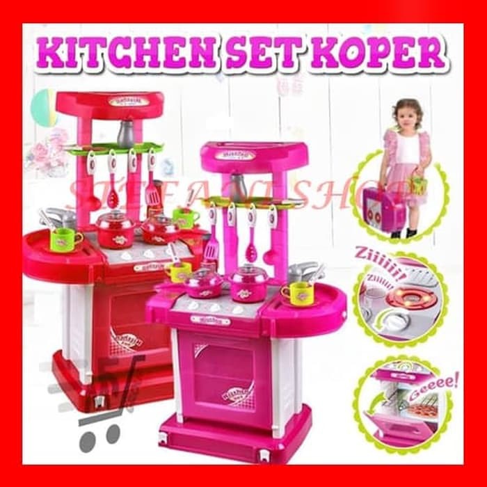 Jual Mainan Anak Kitchen Set Koper - Mainan Masak Masakan Indonesia|Shopee Indonesia