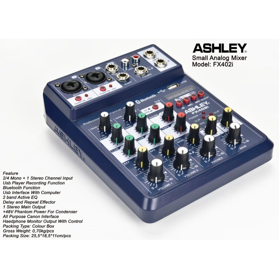Mixer Audio Ashley FX 402 i ORIGINAL 4 CHANNEL FX402I Shopee Indonesia