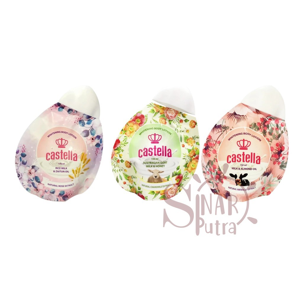 Jual [BPOM] Castella Whitening Hand Body Lotion 150 ml [ Rice Milk