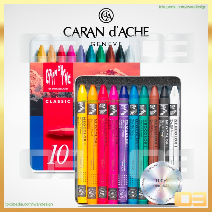 Jual C74 CRAYON CARANDACHE 10 NEOCOLOR 1 CLASSIC PASTEL ORIGINAL SWISS