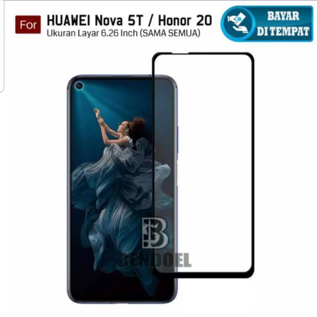 Jual Huawei Nova 5T, Honor 20, P20 Pro Tempered Glass Anti Gores Kaca Screen Guard Full Cover | Shopee Indonesia
