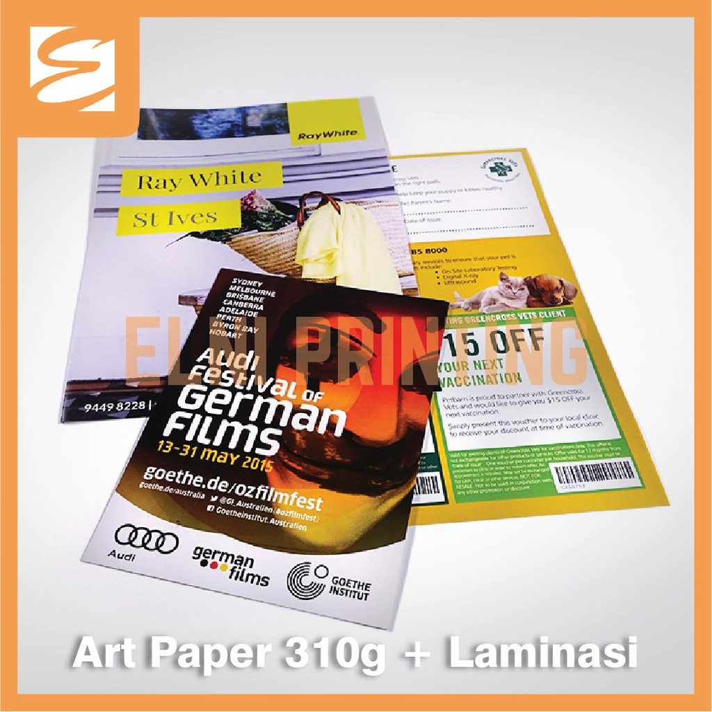 Jual PRINT ART PAPER 310gr + LAMINASI GLOSSY/DOFF Shopee Indonesia