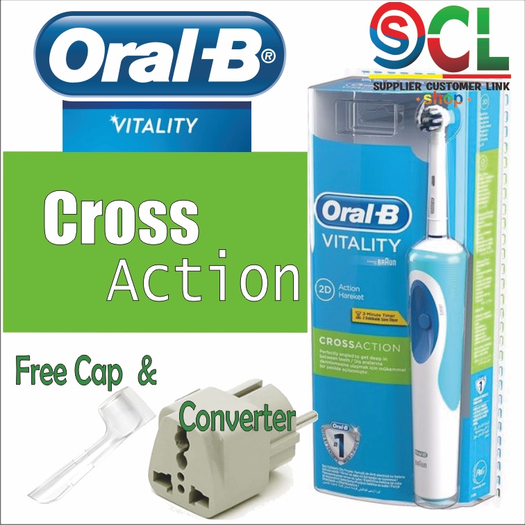 Jual Oral B Vitality Cross Action Electric Toothbrush / Sikat Gigi Elektrik | Shopee Indonesia