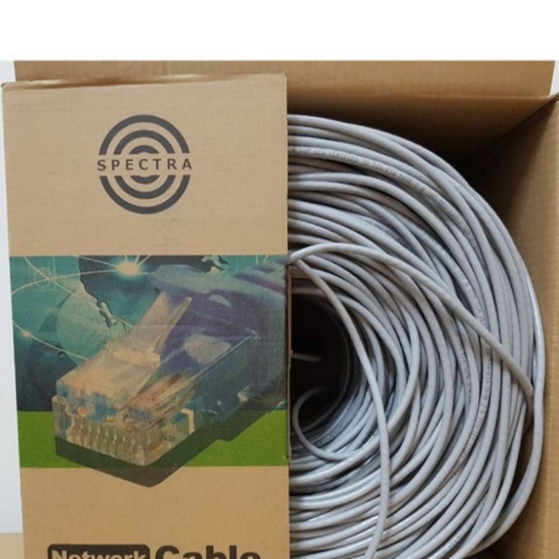 Jual Kabel jaringan UTP LAN spectra cat 6 hitam 305meter outdoor
