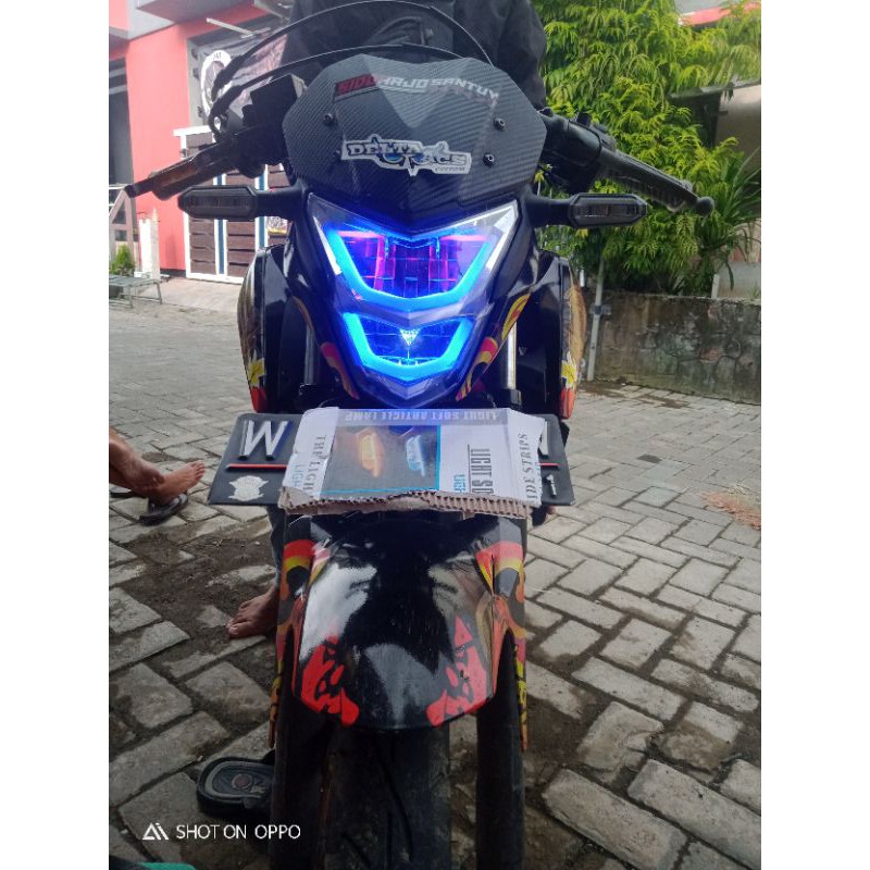 Lampu Alis Devil Eyes Cb150r LED Komplit L Custom Headlamp Reflektor
