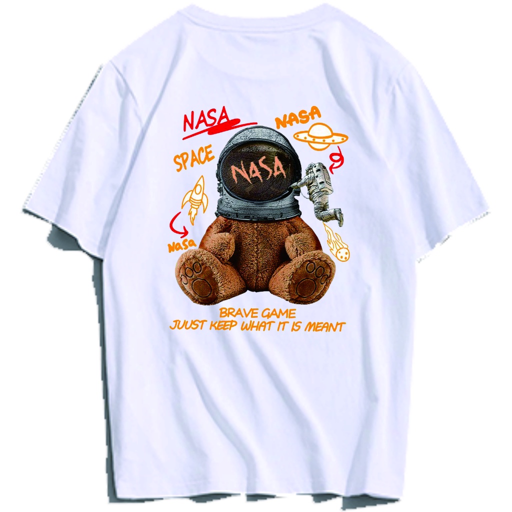 Jual Kaos Nasa Original Oversize Atasan Wanita Pria Lengan Pendek