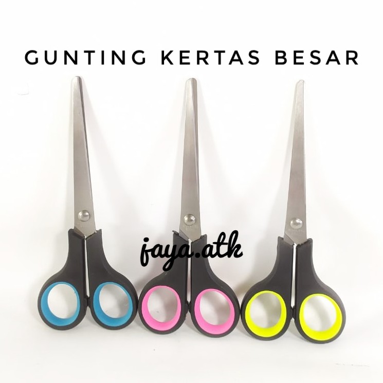 Jual GUNTING KERTAS BESAR 6" 16 CM HITAM WARNA GUNTING KERTAS TAJAM