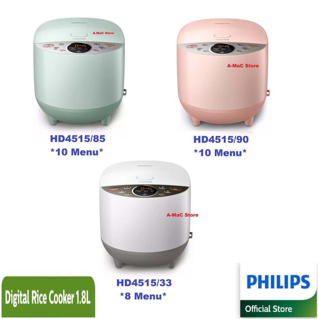 PHILIPS RICE COOKER HD4515 DIGITAL 1.8L PENANAK NASI HD 4515 Shopee