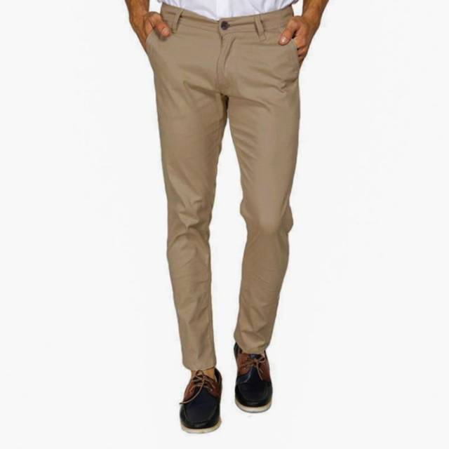 Jual Celana Chino Cowok / Celana Panjang / Celana Chino Coklat Susu | Shopee Indonesia