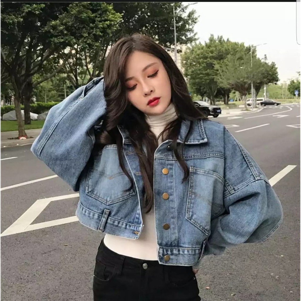 JAKET JEANS CROP GIRLS REPUBLIC Shopee Indonesia