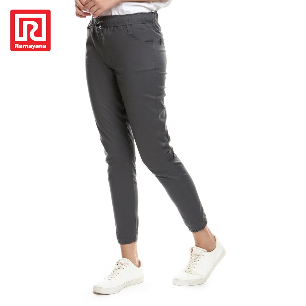 Ramayana Pink By JJ Celana Jogger Wanita Stretch Polos Shopee Indonesia