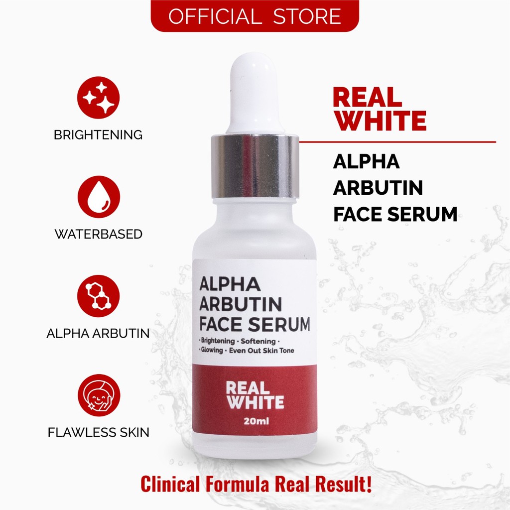 Real White Alpha Arbutin Face Serum Shopee Indonesia