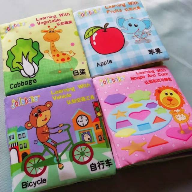 Jual Buku Edukasi / Buku Dengan Bahan Kain Halus / Mainan Buku Kain Buku Cerita Bayi | Shopee Indonesia