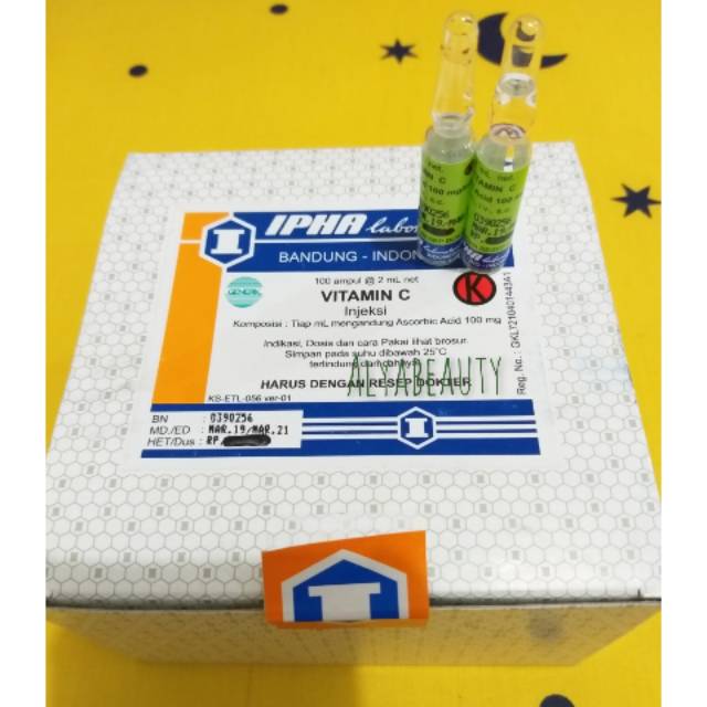 VITAMIN C ASCORBIC ACID INJEKSI 200MG 2ML IPHA LABORATORIES Shopee