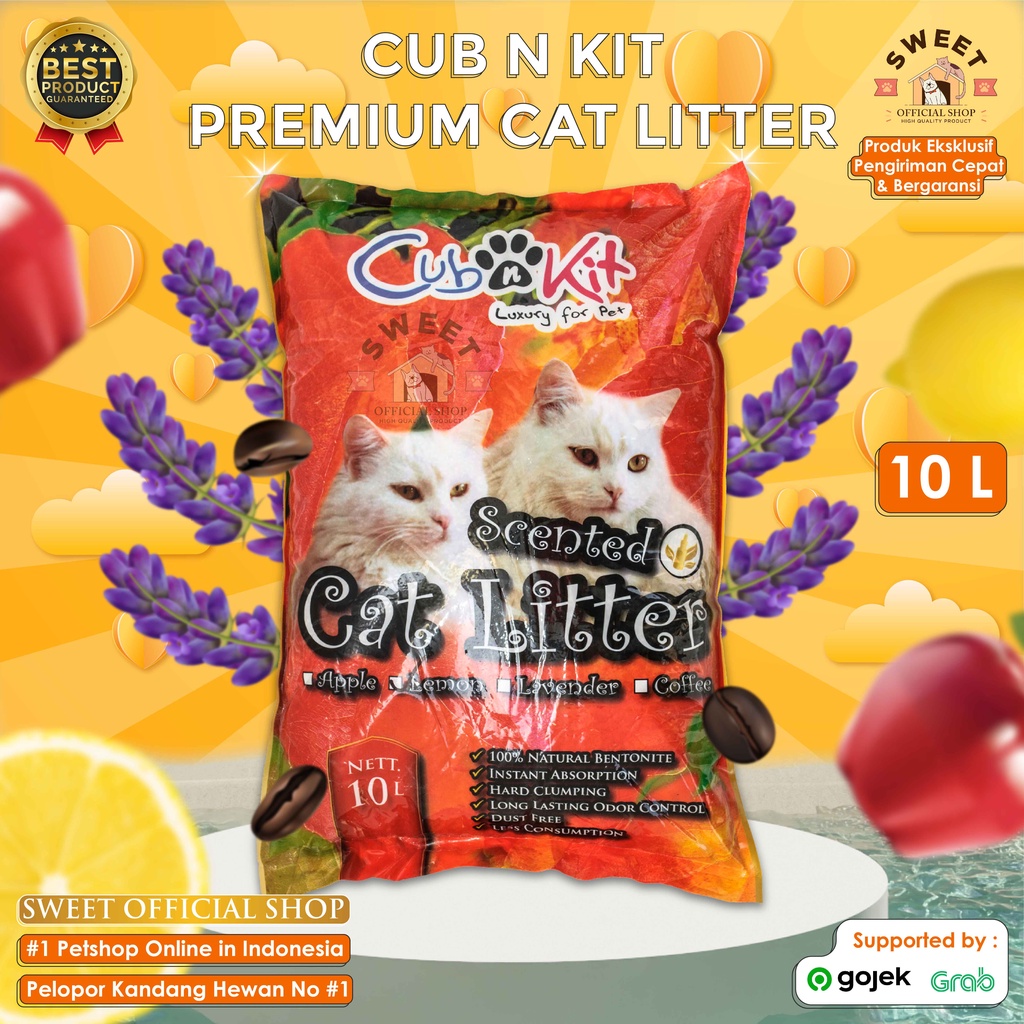 Jual PASIR KUCING CUB N KIT PASIR KUCING GUMPAL WANGI CUBNKIT 10 L