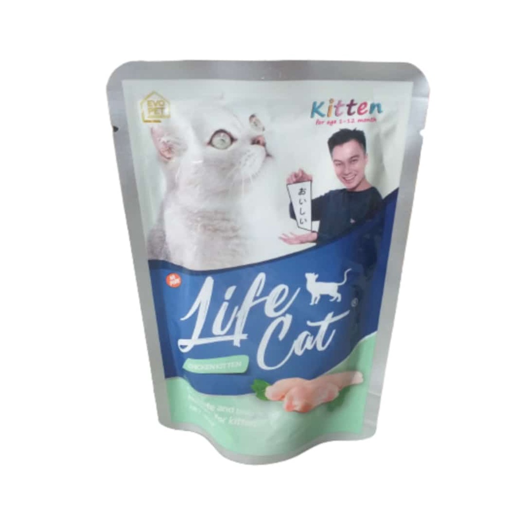 Jual LIFE CAT POUCH KITTEN CHICKEN 85 GRAM WET FOOD SACHET Shopee