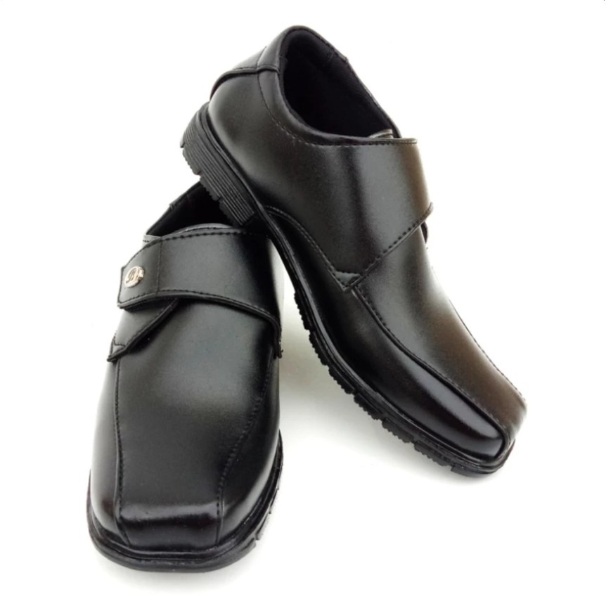 Globy 403 Sepatu Pantofel Anak LakiLaki Hitam Rekat Sepatu Formal