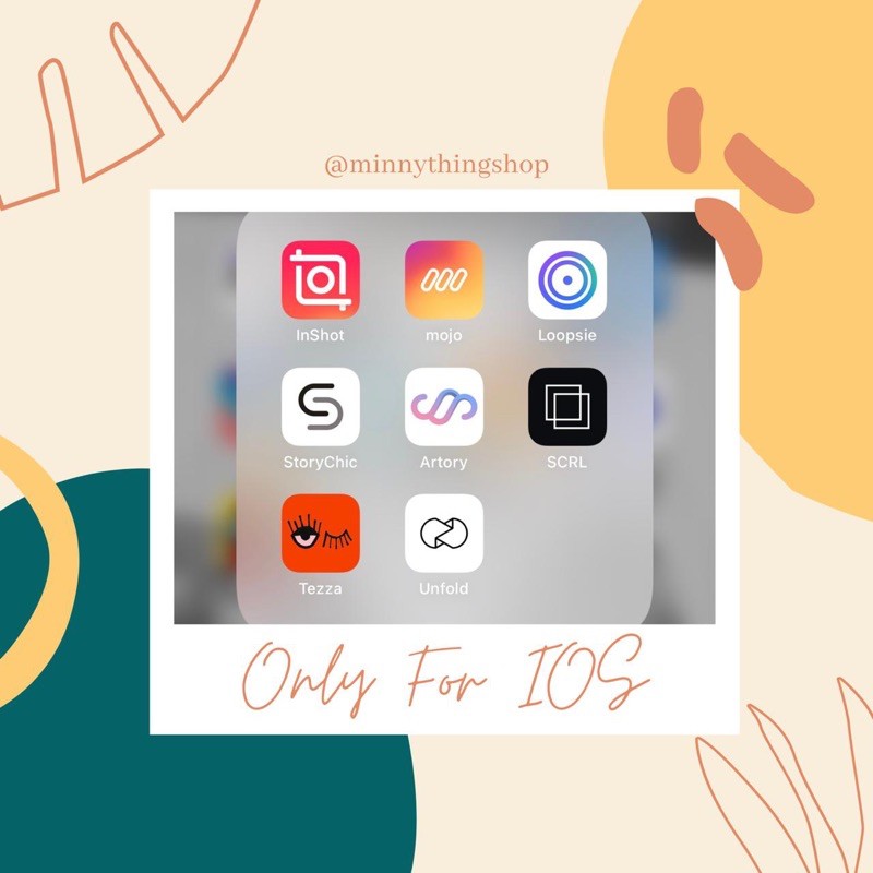 Aplikasi PRO iOS *Tezza,Unfold,Inshot,StoryChic,Loopsie