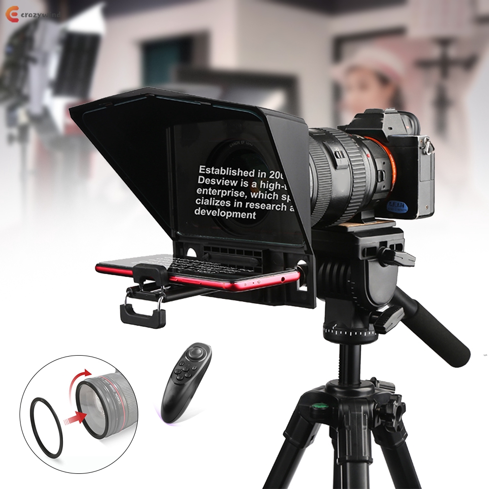 Teleprompter for Tablet Smartphone DSLR Camera Interview Speech