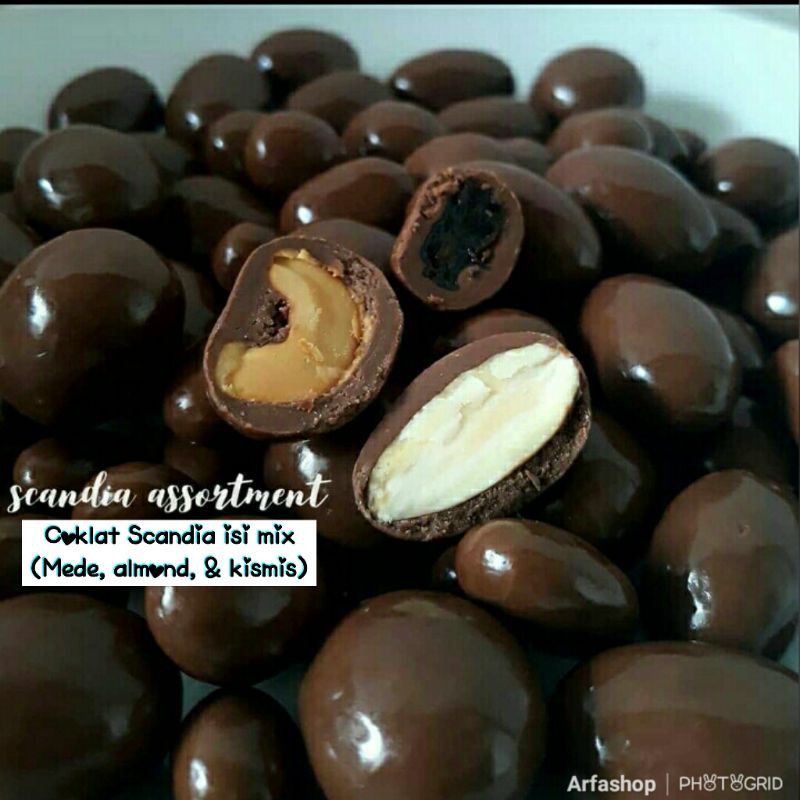 ( 1 kg ) COKLAT SCANDIA ASSORTMENT COKELAT SCANDIA ISI MIX KACANG MEDE