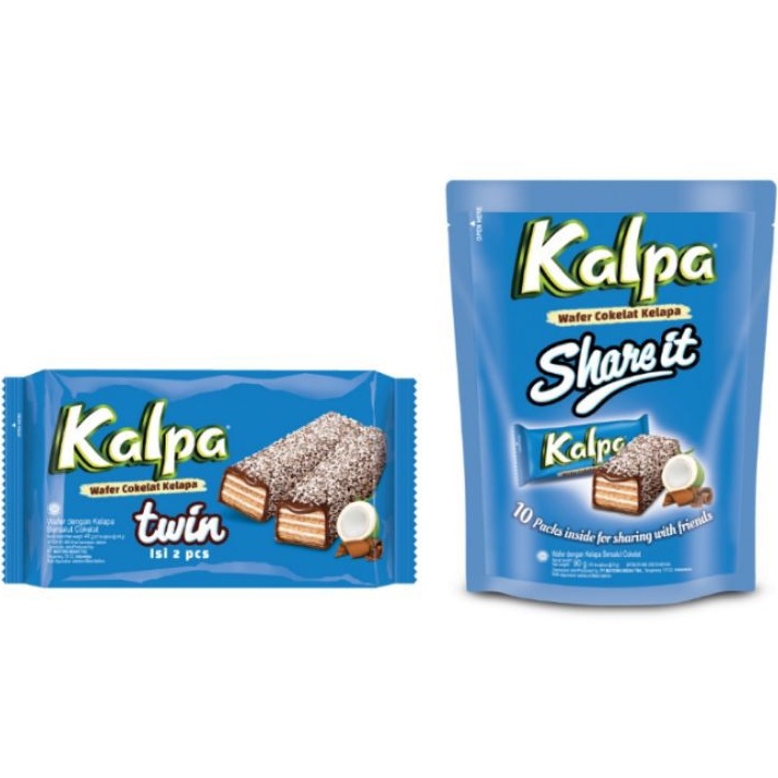 Jual Kalpa Wafer Cokelat Tabur Kelapa Twin Pack / Pouch Share | Shopee Indonesia