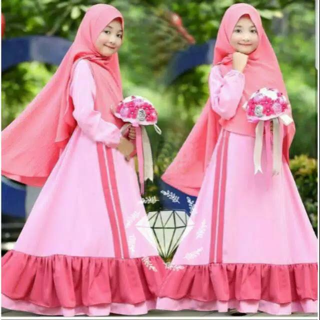 RONA KID SYARI/GAMIS ANAK MURAH/GAMIS SYARI ANAK TERMURAH/GROSIR TANAH ABANG /BAJU MUSLIM FREE ONGKIR | Shopee Indonesia