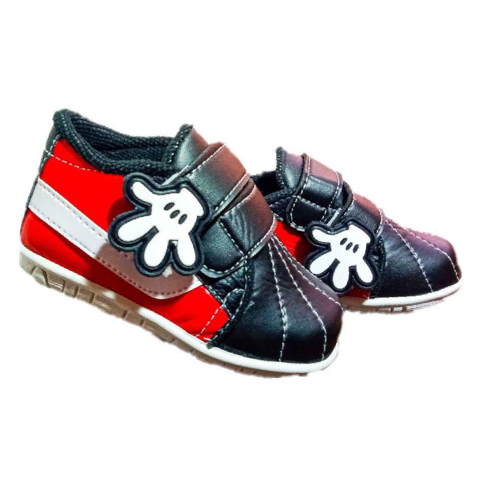Sepatu Anak Bayi Laki Laki Prewalker Bunyi Perekat Mickey Lokal Murah