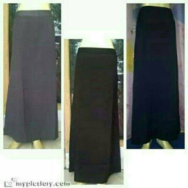 Rok pola A line rok kerja pinggang karet Shopee Indonesia