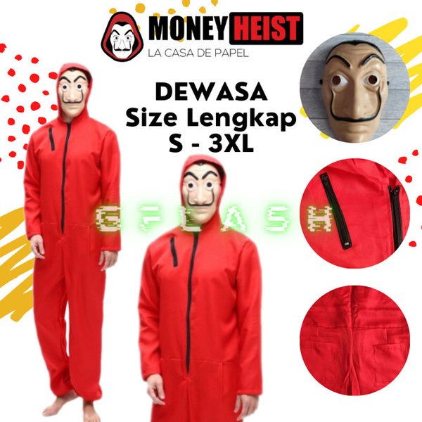 Jual Baju Money Heist Kostum Cosplay Dewasa Import Topeng La Casa De Papel Costume Halloween Karnaval | Shopee Indonesia